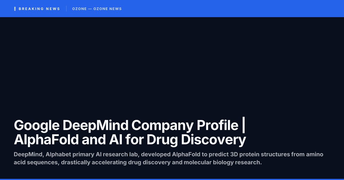 Google DeepMind Company Profile | AlphaFold and AI for Drug Discovery
