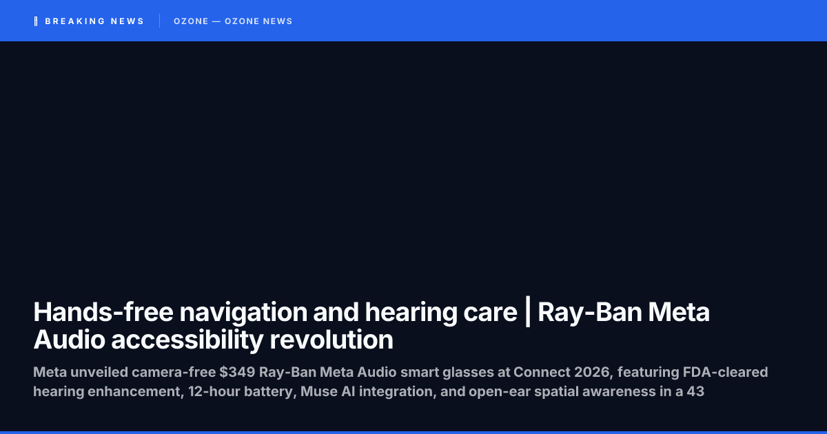 Ray-Ban Meta Audio | Hands-free navigation and hearing care